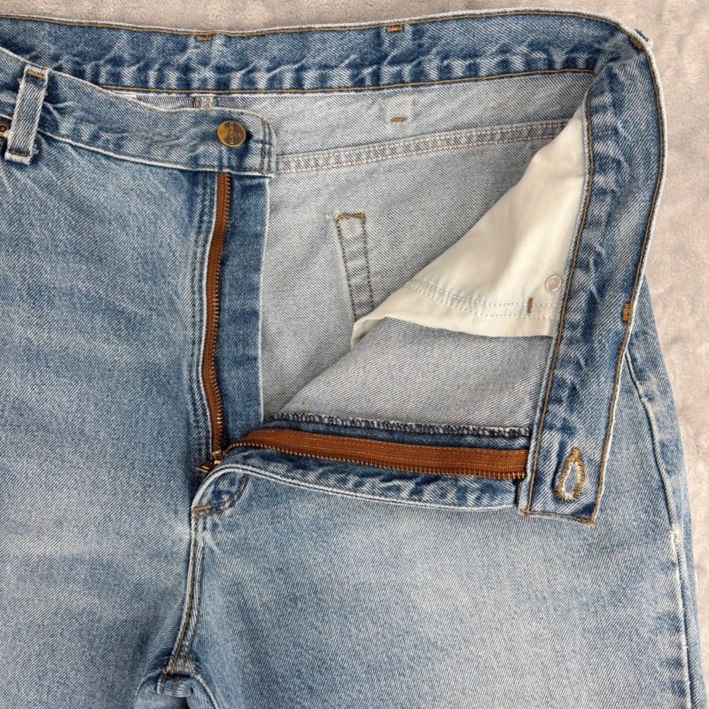 Carhartt Jeans Mens 40x30 (Fits 37x28.5) Blue Traditional Fit Straight Leg Work - Picture 5 of 15